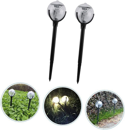 2pcs Solar Garden Lights Outdoor Solar Powered LED Landscape Path Lights with Color-Changing RGB for Yard Patio Lawn Decor
