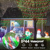 66ft Red White and Green Christmas Lights, 640 LED Icicle Lights for Outside, Clear Wire Connectable Twinkle Light with 8 Modes Timer Waterproof for House Window Party Tree Holiday Patio Yard Home