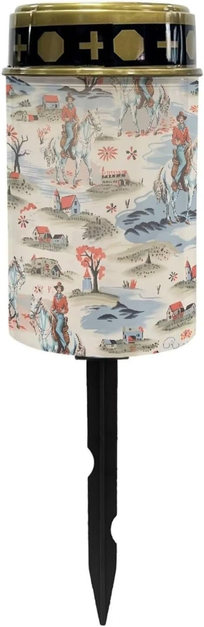 ZOUTAIRONG Western Cowboys Solar Light for Cemetery Grave 6 Pack Solar Garden Lights Cemetery Solar Lights for Grave Solar Pathway Lights Outdoor Cemetery Solar Lights for Grave Solar Lights