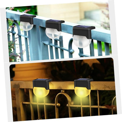 1pc Solar Powered Led Stair Light Warm Handrail and Fence Lamp for Outdoor Use Easy Installation Design for Weather Conditions