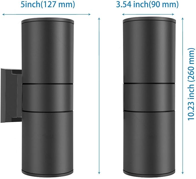 MS-61818 Waterproof up and Down Double Cylinder Wall Sconce Outdoor Wall Lamp Balcony Stair Exterior Corridor Wall | Lumora