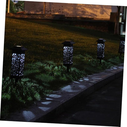 ARTIBETTER Unique Solar Pathway Lights 6 Pack Waterproof Ground Plug Garden Lamps for Yard Deck Fence Event Decor Weatherproof
