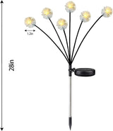 4PK 32LED Solar Garden Lights Outdoor, Dandelion Solar Lights Outdoor, IP65 Waterproof Firefly Light Outside Decor | Lumora