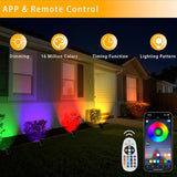 Smart RGB Low Voltage LED Spotlights, APP & Remote Control,Synchronous Dimming Lighting System, IP65 Waterproof,16 | Lumora