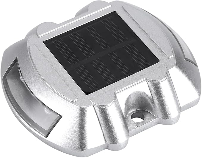 Solar Lights Outdoor, LED Outdoor Waterproof Driveway Pathway Light Road Step Lamp Casting Aluminum Solar Power Driveway Light for Garden Patio Yard(Blue)