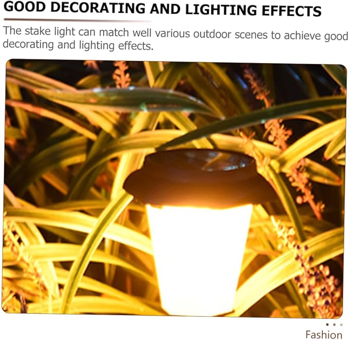 BESPORTBLE Solar Garden Lamp Outdoor Decorative Solar-Powered Pathway Light with Flame Effect Easy Installation Stake Light for Patio Lawn and Garden Lighting