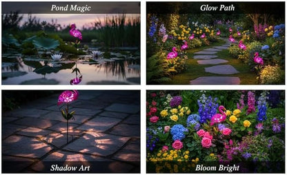 Flamingo Solar Pathway Lights, 36.2 In Metal Waterproof Garden Decor, For Lawn, Yard, Patio, Outdoor Solar Lamp
