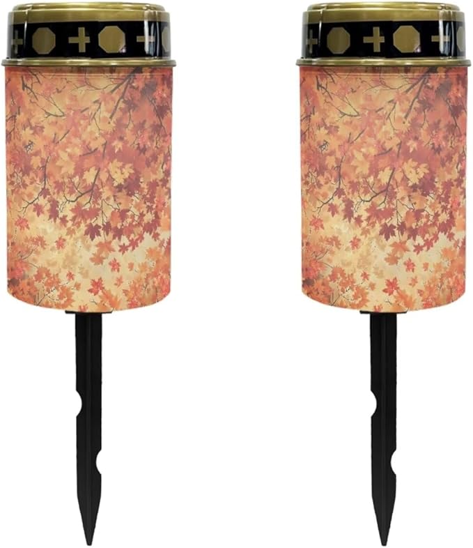 Maple Leaves Solar Powered Garden Lights Solar Lights Outdoors Waterproof Solar Lights Guardian Solar Light Fall Thanksgiving Solar Lights for Landscape Path