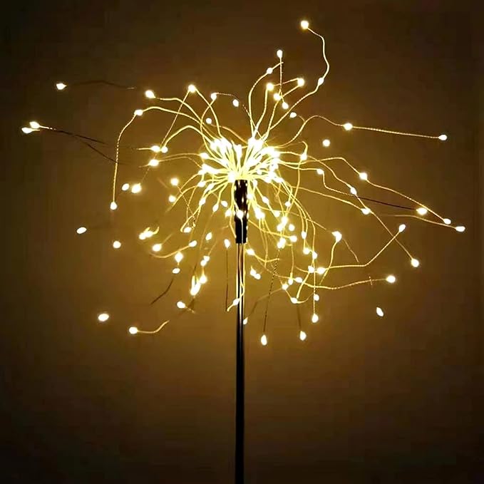 JJGoo Solar Firework Lights, 2 Pack 150 LEDs 2 Lighting Modes Solar Lights Outdoor Waterproof for Garden Patio | Lumora