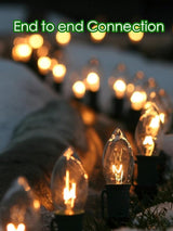 SUNSGNE Christmas Pathway Lights Outdoor - 38FT Vintage Christmas Lights with 25 C9 Clear Bulbs and 25 Plastic | Lumora