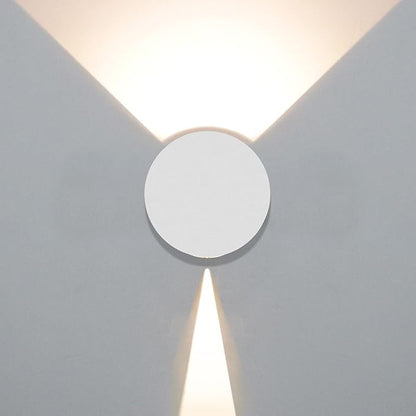 Kawell 8W Modern LED Wall Sconce Light Up Down Waterproof Outdoor Wall Lamp Indoor Hardwired for Bedroom Bathroom Hallway Stairs Porch, White 3000K