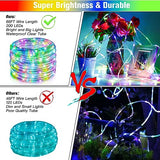 Nazuwke 66Ft LED Rope Lights Outdoor, String Lights Plug in with Remotes