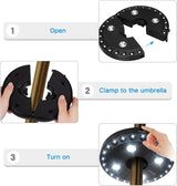 Patio Umbrella Light 3 Brightness Modes Cordless 28 LED Lights-4 x AA Battery Operated,Umbrella Pole Light for | Lumora