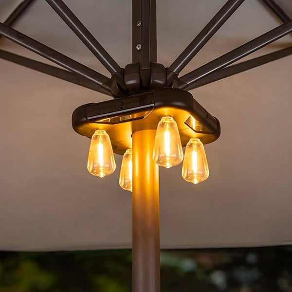 Patio Umbrella Lights with 3 Brightness Modes and Timer, Battery-Powered Cordless Outdoor Umbrella Pole Lights with | Lumora