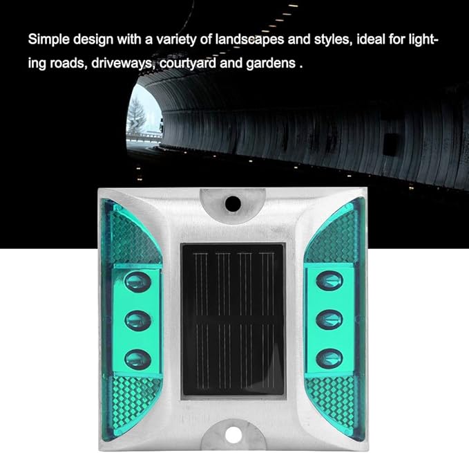 AUNMAS Solar Deck Lights, LED Driveway Lights Solar Powered Dock Light Outdoor Road Ground Markers for Step | Lumora