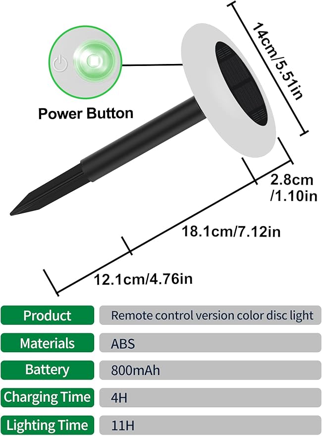 intelamp Solar Pathway Lights Outdoor, 6 Pack 9 Color Changing with Remote Control, Dusk to Dawn Solar Powered | Lumora
