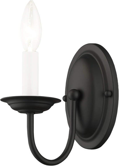 Livex Lighting 4151-04 Home Basics 1 Light Black Wall Sconce