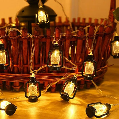 String Lights, LED Outdoor Indoor LED Kerosene Lamp Retro Horse Lantern Nostalgic Little Color Led Outdoor Lighted Holiday Displays Edison Bulb Hanging Lights Patio Christmas Bar Decoration Light