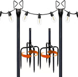2Pack 8.6FT String Light Poles for Outside Adjustable Light Poles for Outside String Lights for Outside String | Lumora