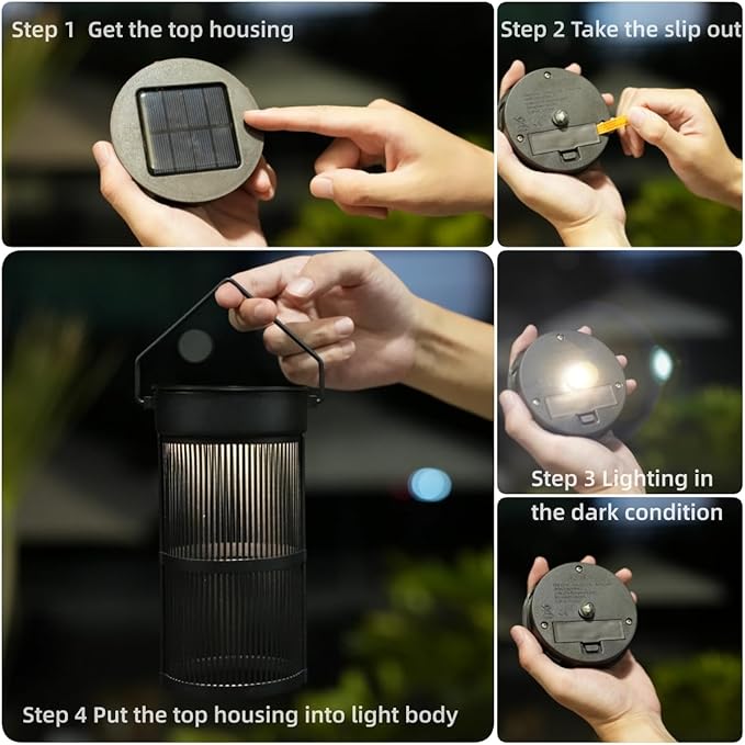2 Pack Solar Lantern Lights, Decoration Ambient Lamp Solar Powered for Garden,Yard - Outdoor Lighting Accessory | Lumora