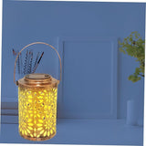 Lurrose 1pc Delicate Solar Lamp Hollowed Handle Projection Light Outdoor Decoration for Garden Balcony and Lawn | Lumora