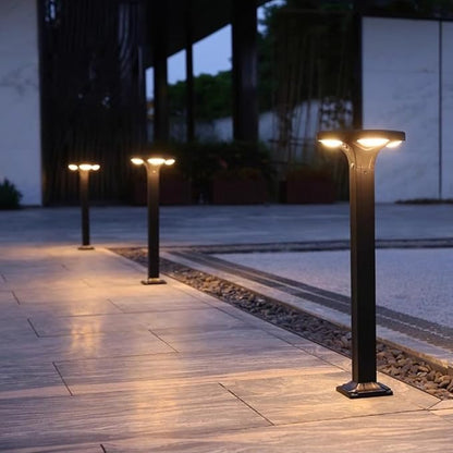Solar Pathway Light Outdoor Waterproof Solar Garden Lights Die-cast Aluminum Landscape Path Light External Bollard Lighting Walkway Lights for Courtyard Lawn Driveway Porch Patio