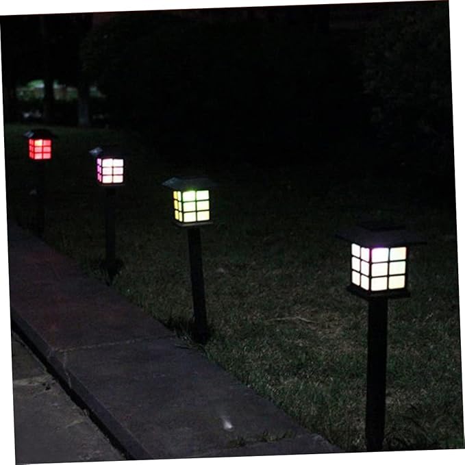 4pcs Solar Security Light Solar Pathway Lights Stake Outdoor Garden for Walkway Patio Driveway