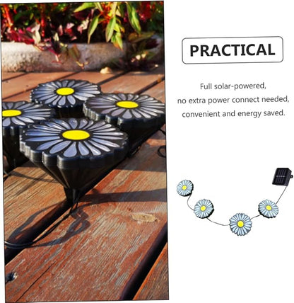 PRETYZOOM Eco-Friendly Led Solar Lawn Lamp Chrysanthemum Garden Decor No Tools Required for Pathway Patio