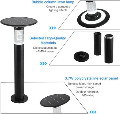 Solar Pathway Lights Outdoor, IP65 Waterproof Solar Garden Lights Solar Powered Landscape Lighting with Dimmable LED, Solar Lawn Light for Yard, Patio, Landscape, Planter, Walkway