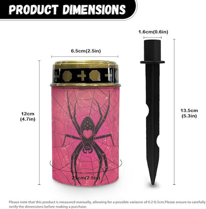 Spiders Solar Lights,Stake Lights, Outdoor Waterproof Memorial Day Decorations Halloween Lights for Garden Yard Pathway Grave