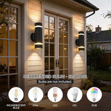 Cerdeco Stainless Steel Modern Porch Light Outdoor Wall Lighting Cylinder Wall Sconce Suitable for Garden & | Lumora