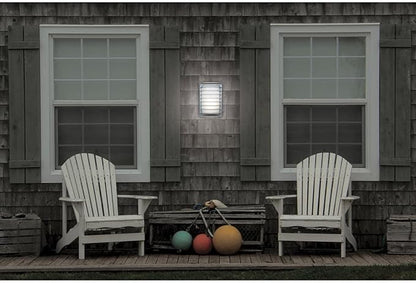 Bermuda - Outdoor Rubbed Bulkhead Wall Light - 11"H - Satin Finish - Ribbed Frosted Glass Shade