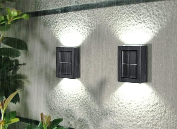 Ulalaza 2Pcs Solar Decking Lights RGB+ Changing Solar Step Lights Outdoor Waterproof Stair Lights for Fence, Deck | Lumora