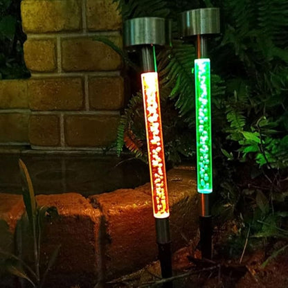 4 Pack Solar Garden Stakes LED Outdoor Lights Waterproof Path Lights With Stainless Steel Top For Lawn Patio Courtyard