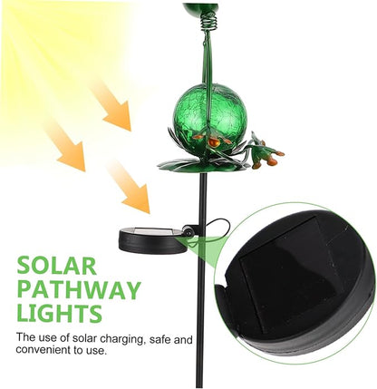SUPVOX Solar Frog-Shaped Outdoor Light Led Lamp for Garden Decor Energy-Saving Solar Pathway Lighting for Courtyards Parks and Paths