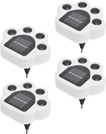 LED Solar Light Shape Buried Lamp 4PCS, Outdoor Garden Lawn Decorative Lighting, Solar Powered - Easy Installation, Weather, Ideal for Courtyard Pathway (White Light)