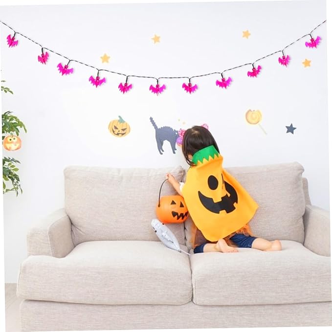 Amosfun 5m Solar String Lights for Halloween Decorative Lamps Warm Glow for Indoor and Outdoor Party Decorations