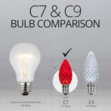 Wintergreen Lighting Set of 100 Red and Green C7 OptiCore Outdoor Christmas Lights - Commercial LED Bulbs for | Lumora