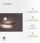 ASD LED Recessed Step Light Fixture, Outdoor & Indoor Tread Lighting | 3CCT, Motion Sensor, Waterproof, ETL Listed | Lumora