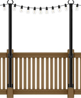 AILBTON 2 Pack 5Ft String Light Poles,Light Poles for Outside String Lights,Outdoor Light Poles with Fork,Metal | Lumora