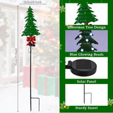 Solar Christmas Tree Garden Stake Lights 2 Pack,Outdoor Xmas Pathway Lights Christmas Decorative Yard Stake Decor | Lumora