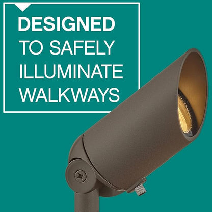 Hinkley Landscape Lighting 1536TXB Spot Light - MR16 LED Bulb Required, 50w - Textured Brown Clear Lens
