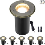 Gardenreet Low Voltage Well Light - Brass All Weather Ip65 Hardwired In-Ground LED Lighting, 12V Directional | Lumora