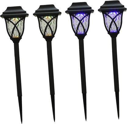 4pcs Outdoor Solar Garden Lights Led Landscape Lighting Decorative Lights for Garden for Holiday Decorations