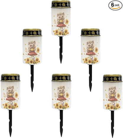 Hedgehog Sunflower Solar Lights Outdoor for Men Women Solar Pathway Lights Waterproof LED Solar Lantern Landscape Lighting Decoration,Solar Garden Lights