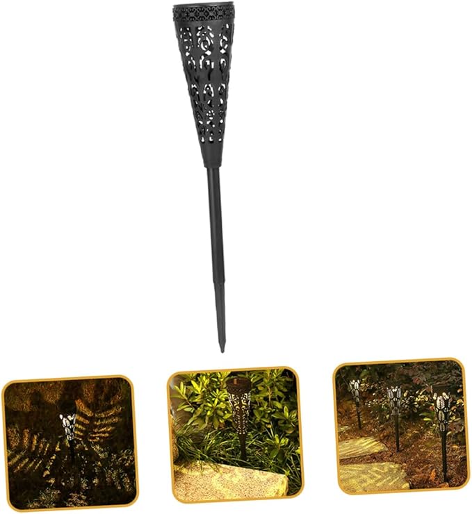 4 Pcs Solar Pathway Lights LED Outdoor Solar Powered Lawn Garden Yard Patio Waterproof Landscape Decorative Warm White