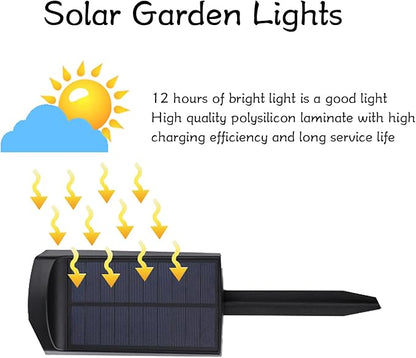 Solar Lawn Light LED Waterproof Solar Pathway Lights Garden Yard Spot Lights for Outdoor Garden Yard Solar Panel 5.5V 2W