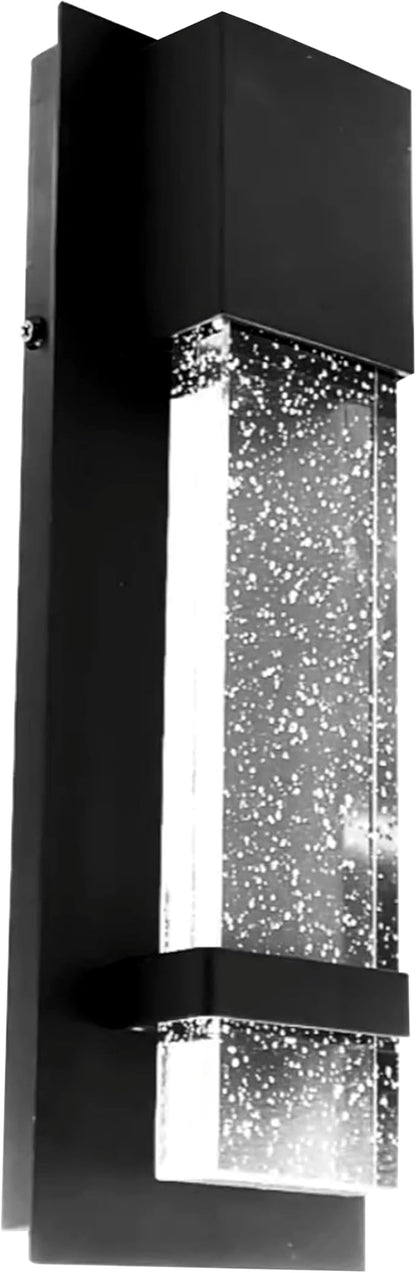 Sunlite LED Outdoor Raindrop Wall Sconce Light Fixture, 12 Watts (60W=), 600 Lumens, Color Selectable 30K/40K/50K, Dimmable, 120 Volts, ETL Listed, Black, for Patios, Garage & Entryway Use