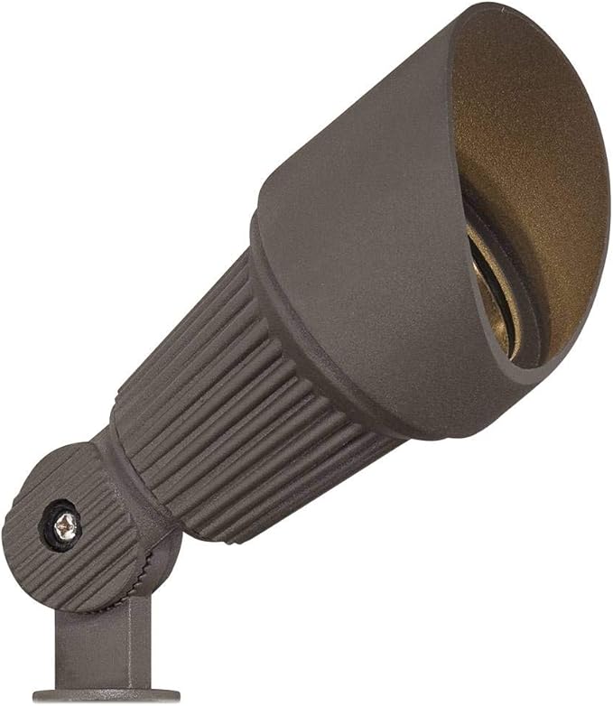John Timberland Hooded 7 1/2" High Traditional Outdoor Landscape Spotlight Porch House Exterior Outside LED Bulb Weatherproof Brown Bronze Finish Aluminum Front Door Patio Garage Home Deck