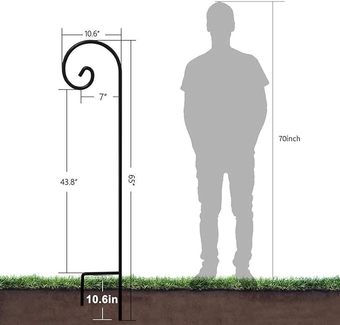 BEAU JARDIN 8 Pack Solar Pathway Lights + Pack Shepherds Hook 65 inch - Outdoor Lighting Accessory | Lumora